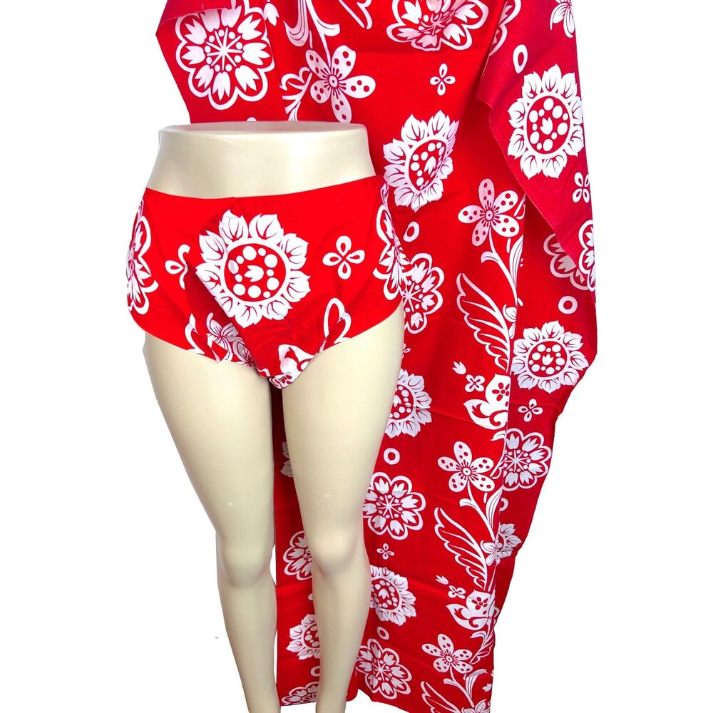 1960's Hawaiian Floral Beachwear Set